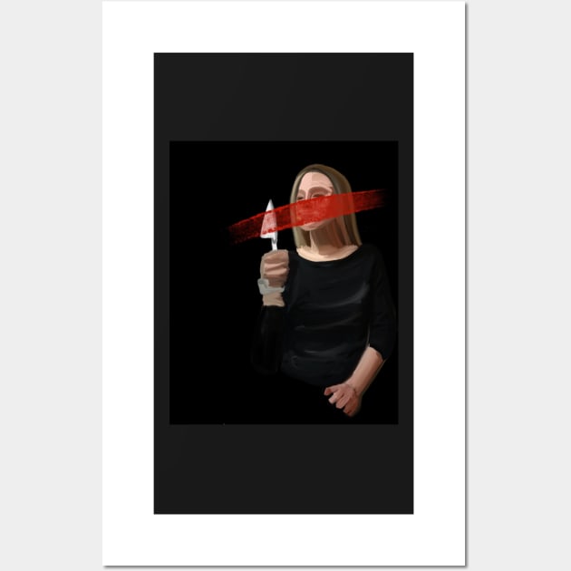 A woman with a knife Wall Art by taya-stdnk